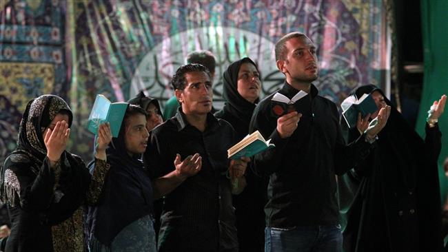 People pray during Laylat al-Qadr