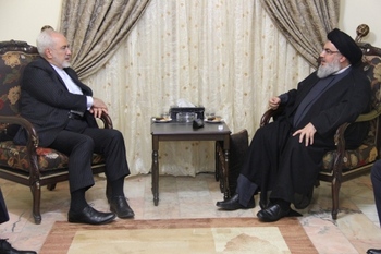 Zarif meeting Nasrallah