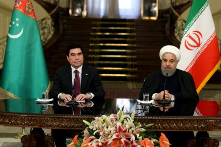روحاني و رييس جمهور ترکمنستان