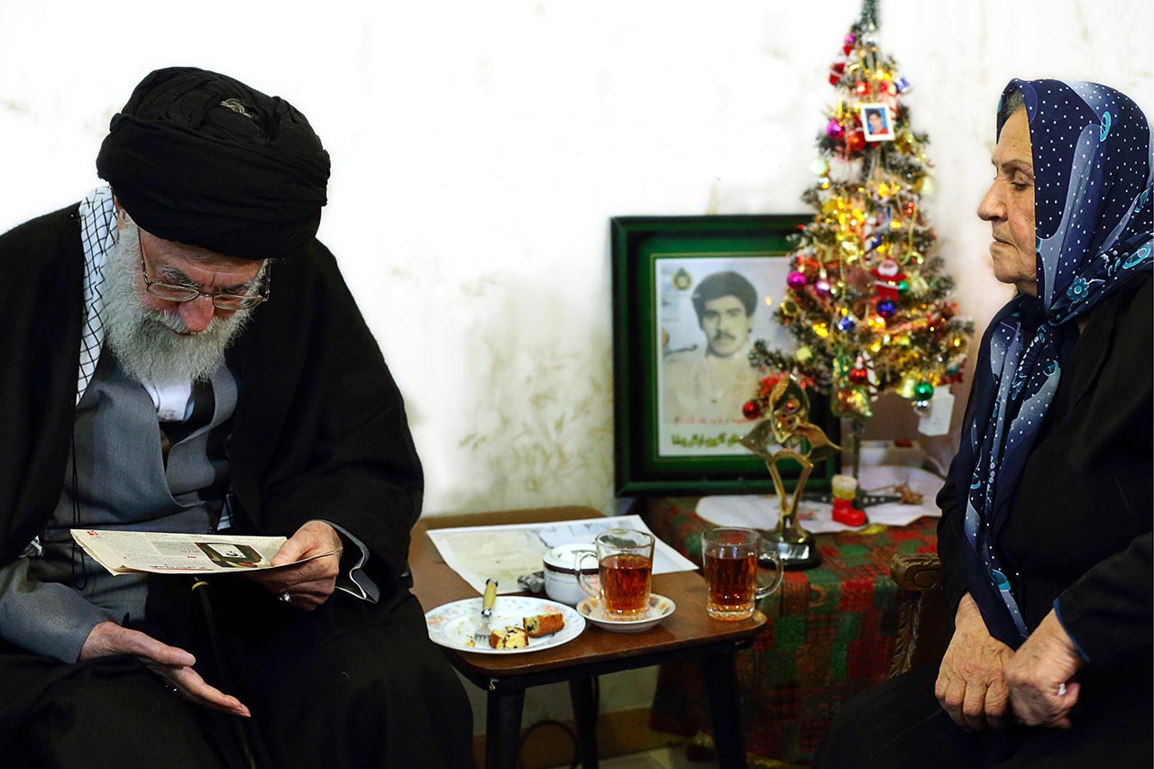 Leader visiting the home of an Iranian Christian martyr