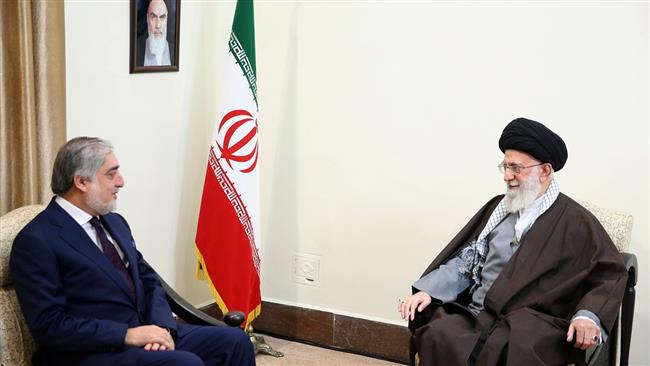 Ayatollah Khamenei holds talks with Afghanistan Chief Executive Abdullah Abdullah during a meeting in Tehran, Jan. 5, 2016