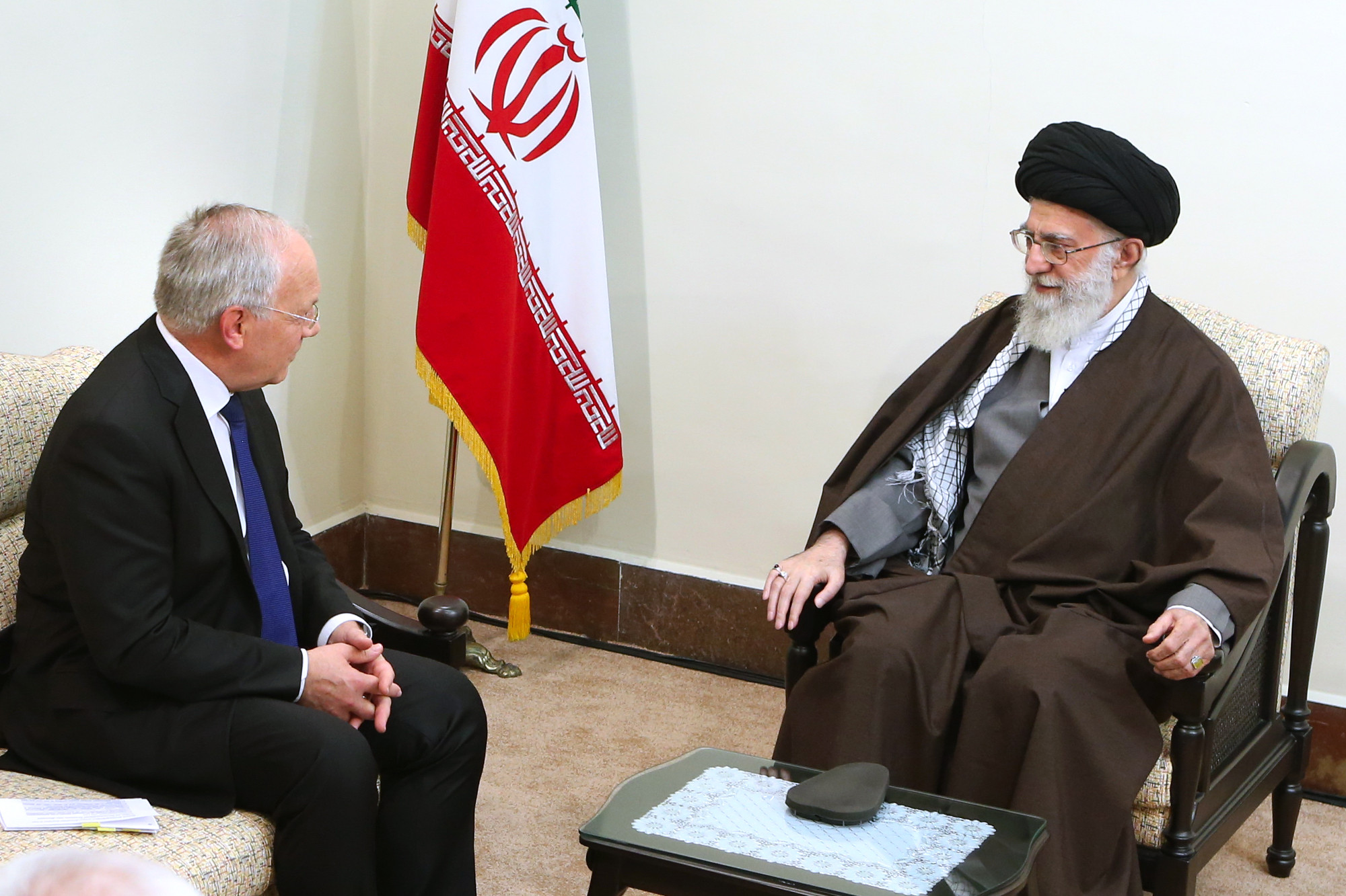 Swiss president meeting Ayatollah Khamenei