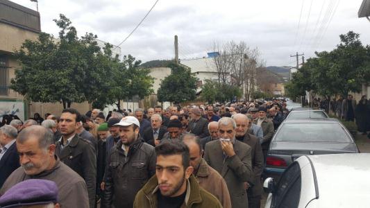 تشييع پيکر حجت الاسلام روحاني نژاد در بهشهر