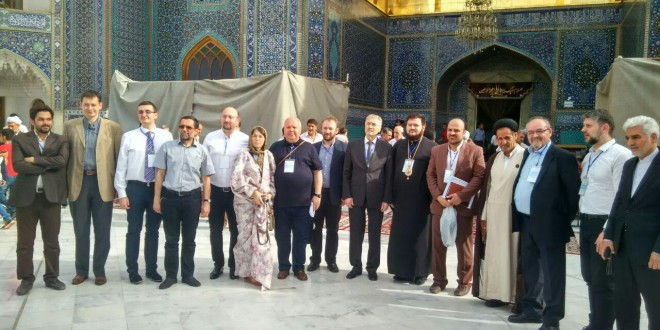 Romanian delegation at Qom’s Holy Shrine of Lady Fatimah al-Ma’sumah