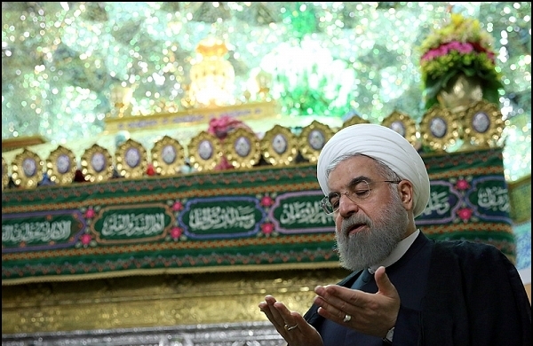 President Hassan ‌Rouhani at Lady‌‌‌ ‌Masumah Shrine