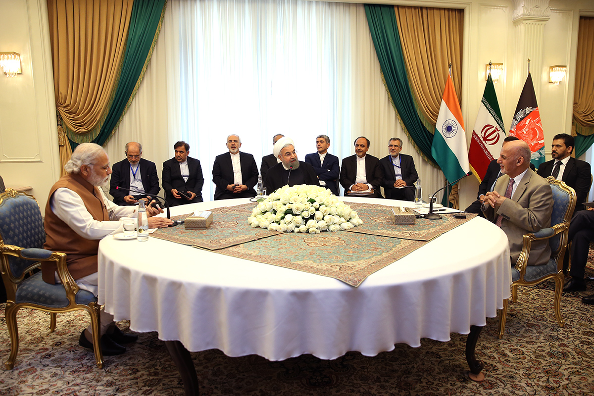 سران جمهوری اسلامی ایران، افغانستان و هندوستان در نشست سه جانبه ججججکت