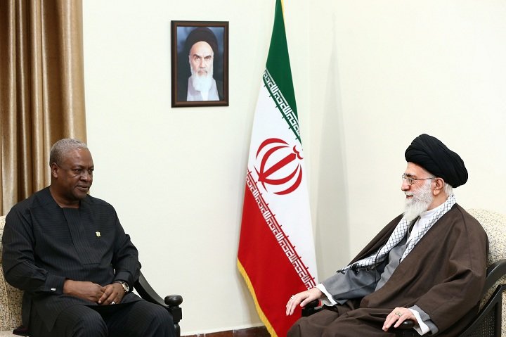 Ayatollah‌ ‌Khamenei and John Dramani Mahama,