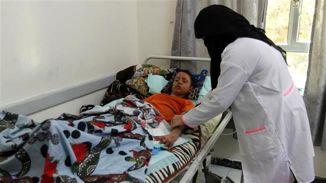 
A Yemeni child who was wounded in a Saudi airstrikes near the capital, Sana’a, receives treatment at a hospital