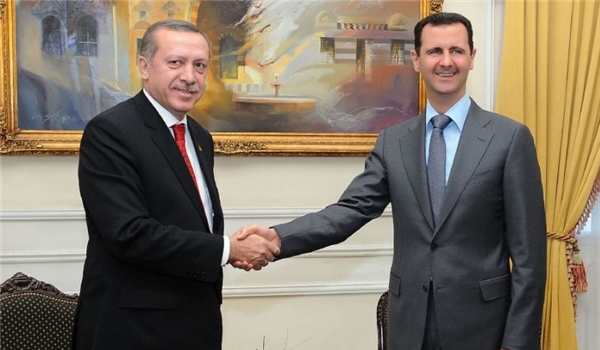 President Bashar al-Assad and Turkish President Recep Tayip Erdogan