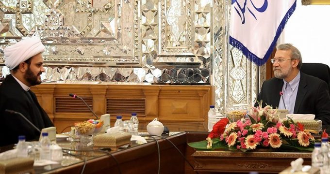 Ali Larijani met with sheikh Akram Al-kaabi