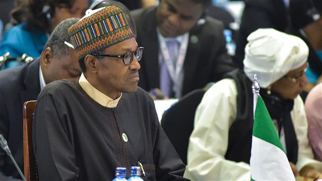 Nigerian President Muhammadu Buhari takes part in a conference in the Kenyan capital Nairobi on August 28, 2016. 