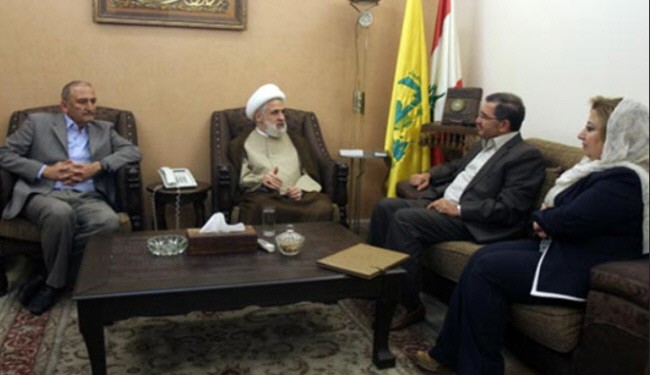 Shaykh Na’im Qasim with ‌Arab League delegation