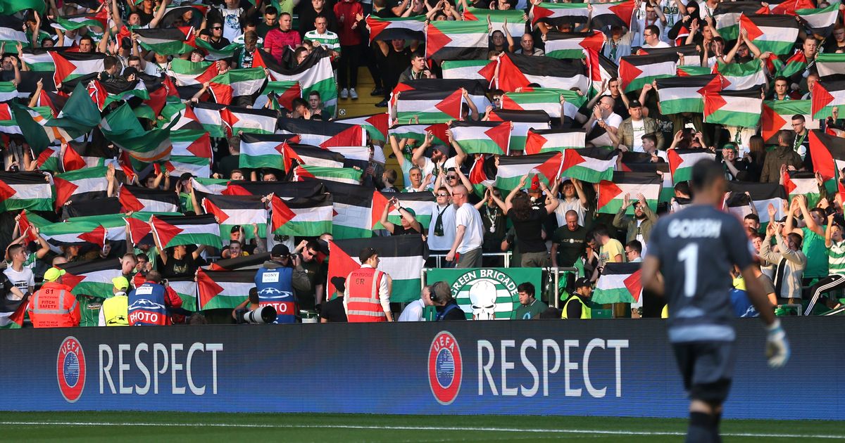 Celtic Fans Show their support For the People of Palestine