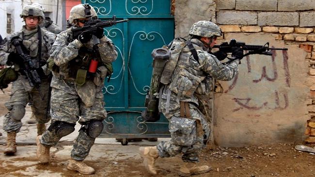 US soldiers during an operation in Iraq.
