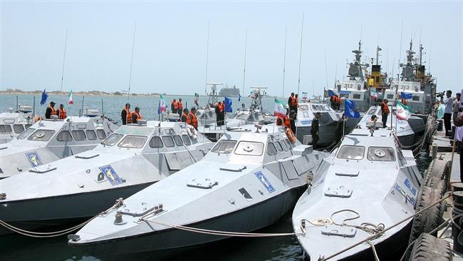 A file photo of Islamic Revolution Guards Corps (IRGC) speedboats
