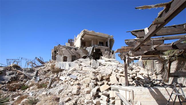 A general view taken on September 16, 2016, shows the damaged Carlton Hotel in the government-held side of the Syrian city of Aleppo. (Photo by AFP)
