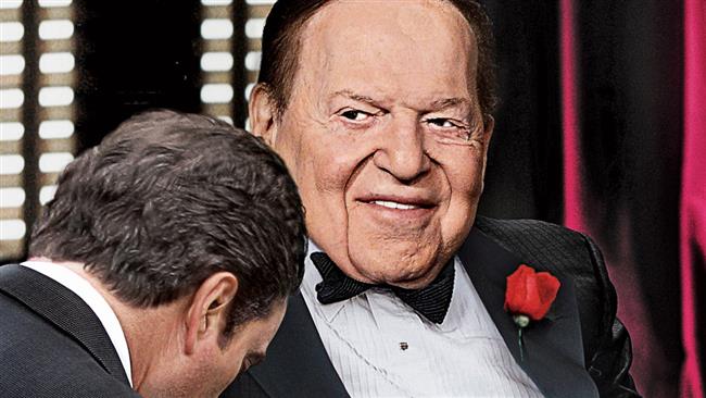 US Republican mega-donor and hard-line Zionist Sheldon Adelson
