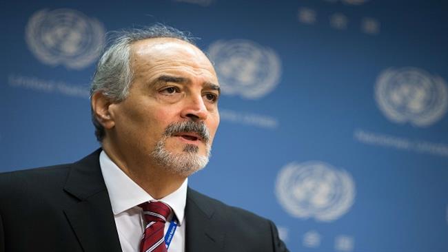 Syria’s Permanent Representative to the United Nations Bashar al-Ja’afari (Photo by AFP)
