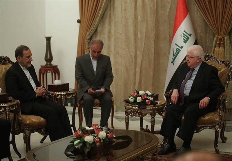 Ali Akbar Velayati and Iraqi President Fuad Masum