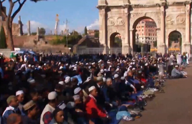 Muslim Protest in Rome