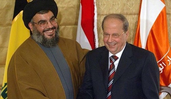 Michel Aoun, an ally of Hezbollah resistance group