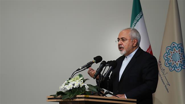 Iran’s Foreign Minister Mohammad Javad Zarif addresses the First International Conference on the Geopolitical Crises in the Islamic World at Tehran’s Shahid Beheshti University, November 14, 2016.