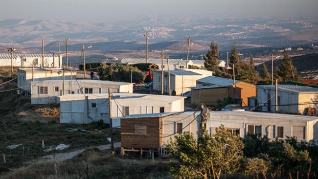This file photo shows a view of illegal Amona settlement outpost in the central part of the occupied West Bank.
