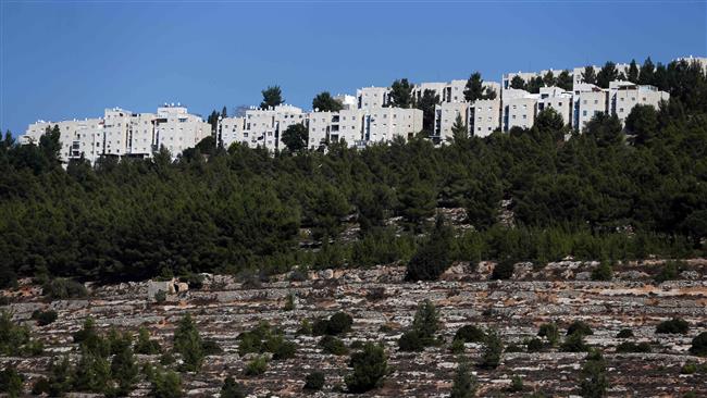  Illegal settlement in Israeli-annexed east Jerusalem al-Quds. 