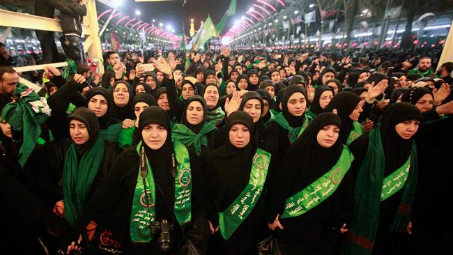 Shia Muslim pilgrims gather as they commemorate Arba’een in Karbala, Iraq