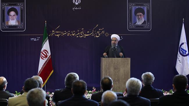 Iran’s President Hassan Rouhani says the country did well enough I face of plunging oil prices over the past two years. (Photo by President.ir) 