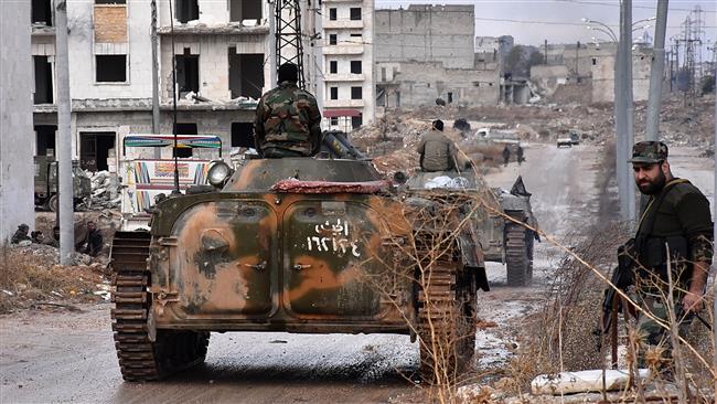 Syrian forces set up an outpost in the city of Aleppo’s eastern neighborhood of Sakan al-Shababi after retaking it from militants, December 2, 2016. 