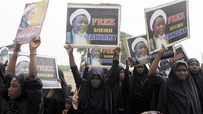 Shia Muslims call for the release of cleric Sheikh Ibrahim Zakzaky, in Cikatsere, Nigeria