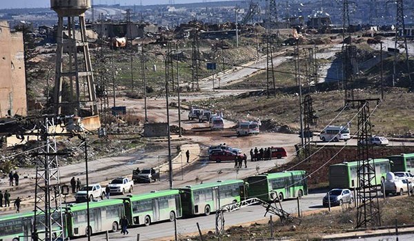 Syrian Forces evacuate terrorists From Eastern Aleppo 