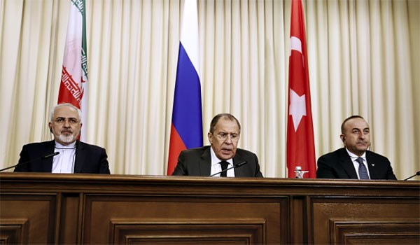 Foreign Ministers of Iran, Russia, and Turkey