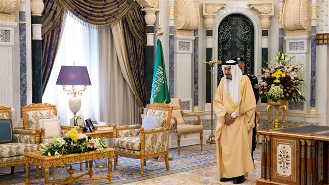 King Salman at his palace in Riyadh