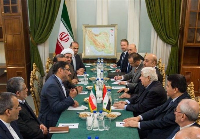 Iranian and Syrian Officials in a meeting in Tehran discuss current issues