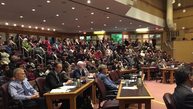 Peel parents and students attended a November school board meeting to express their anger at a new rule regulating Muslim prayers in the classroom. A new proposal is expected to be made public Friday