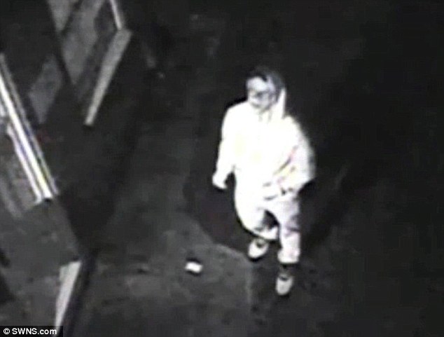 CCTV image shows thugs set fire to a mosque 