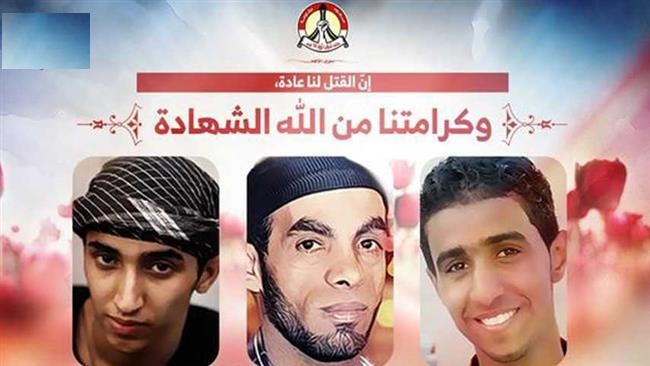 From left to right: Ali al-Singace, 21, Sami Mushaima, 42, and Abbas al-Samea, 27