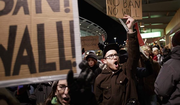 Protest Against Muslim Ban in John F Kennedy International Airport