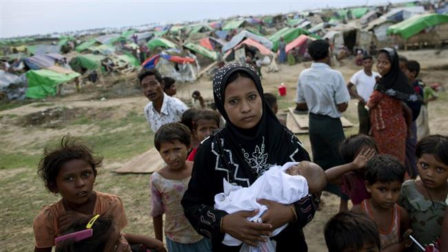 Rohingya Muslims in a camp in Bangladesh.