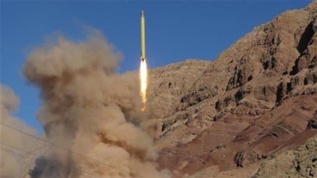 A long-range Qadr ballistic missile is launched in in northern Iran