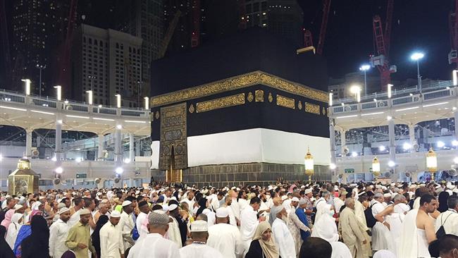 Pilgrims around Ka’aba at the Grand Mosque in the holy city of Mecca, Saudi Arabia