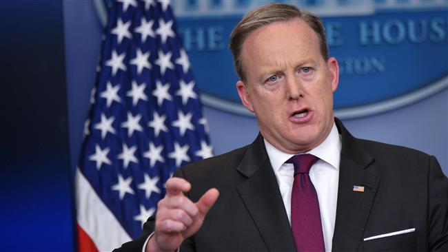 White House Press Secretary Sean Spicer speaks during the daily briefing in the Brady Briefing Room of the White House on February 23, 2017 in the Washington, DC. (Photo by AFP)
