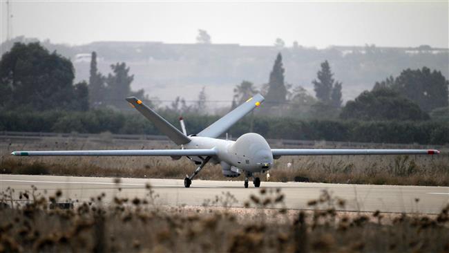An Israeli Hermes 900 unmanned plane gets ready to fly near the Syrian border, on November 29, 2016 in the illegally annexed Golan Heights.