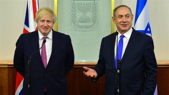 Israeli Prime Minister Benjamin Netanyahu (R) meets with British Foreign Secretary Boris Johnson at his office in East Jerusalem al-Quds, on March 8, 2017 (Photo via Time of Israel)
