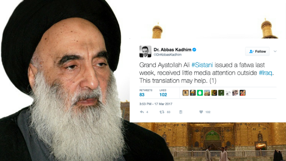 Ayatollah‌‌ Sistani Tweet