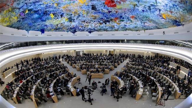 UN Human Rights Council in session in Geneva, Switzerland.