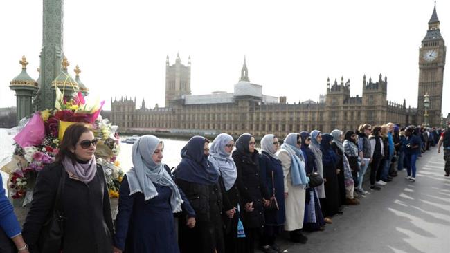 Dozens of women gathered on Sunday on London