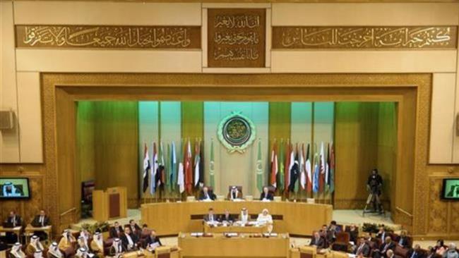 A general view of an emergency meeting of the Arab League in the Egyptian capital, Cairo.